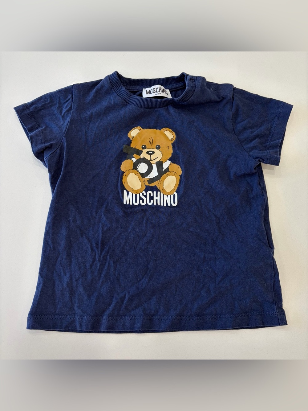 Moschino Toddlers Navy Bear Graphic Tee